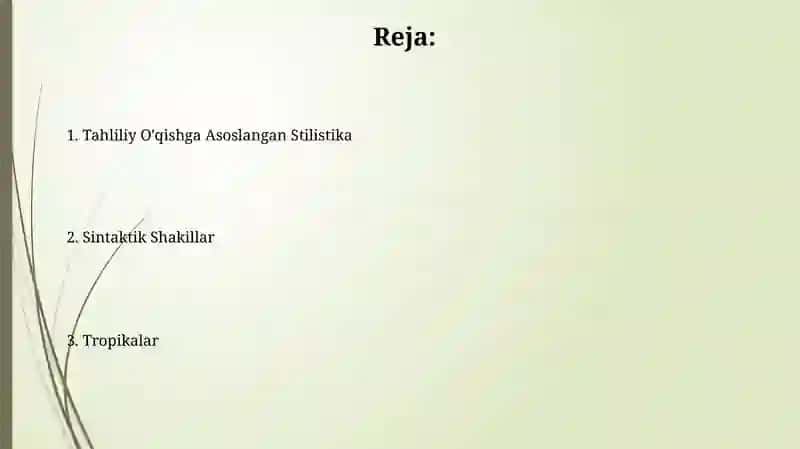 Stilistika (tahliliy oʻqish asosida, troplar, sintaktik figuralar) 2