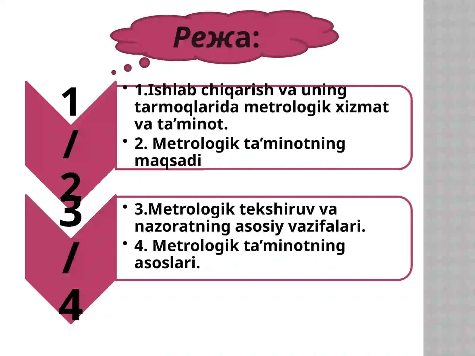 METROLOGIK XIZMAT VA TA’MINOT 2