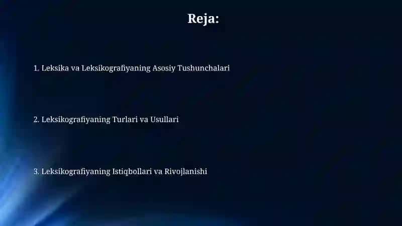 Leksika va Leksikografiya 2