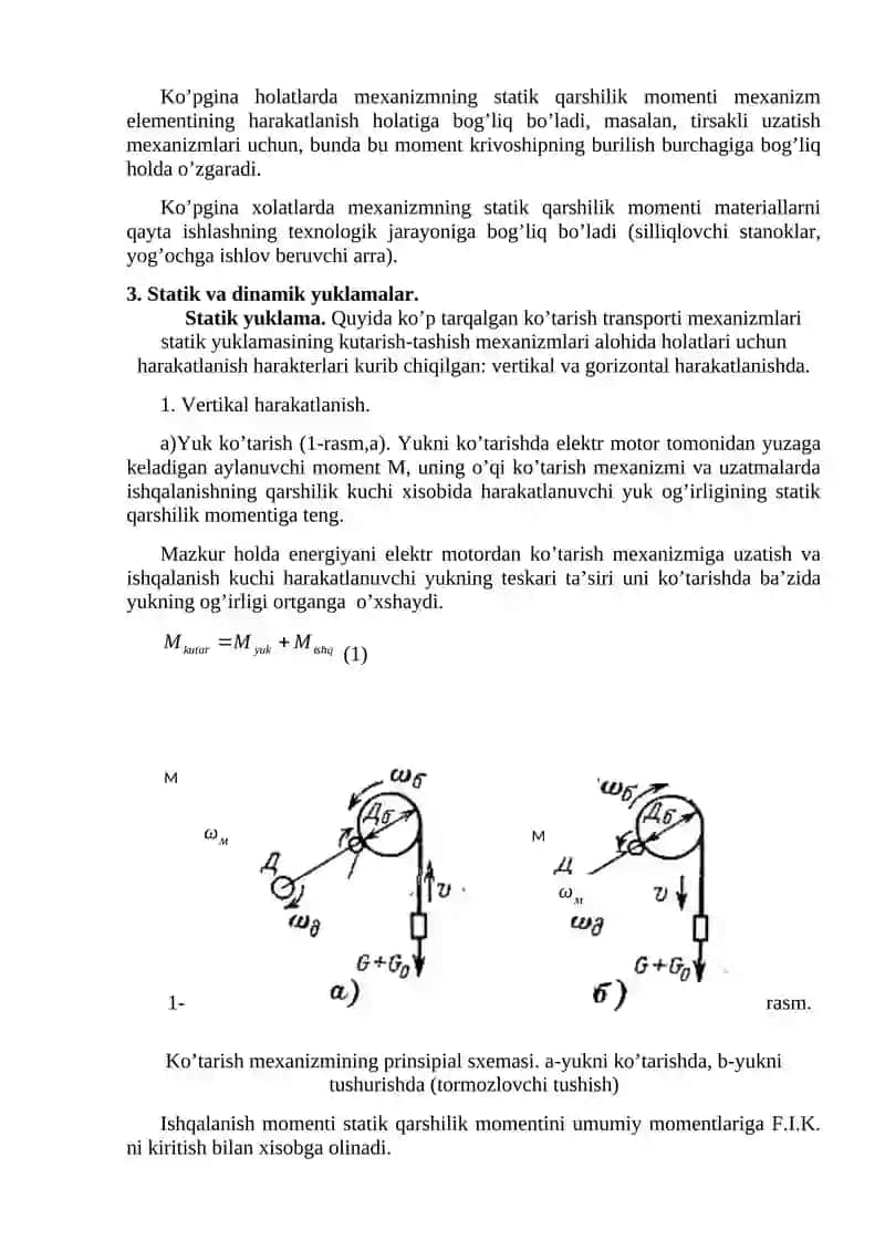 Elektr yuritma mexanikasi 2