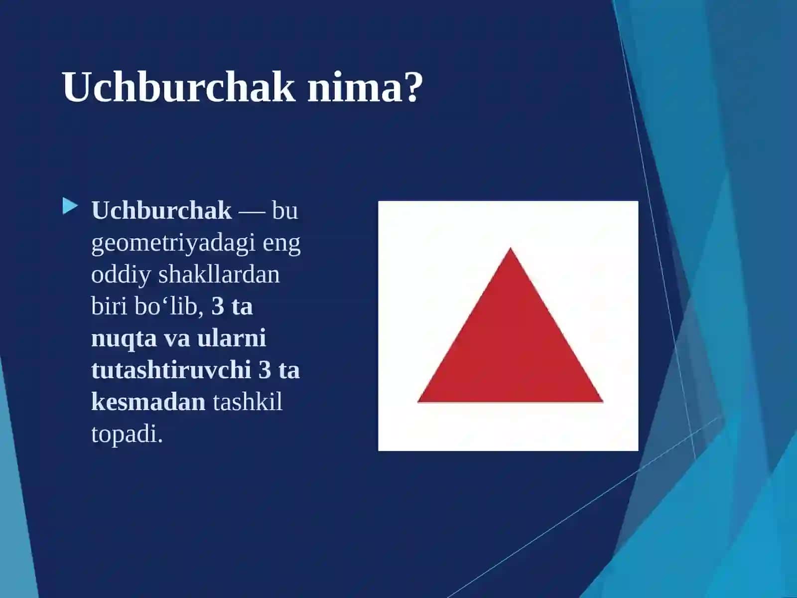 Uchburchak turlari va ularning yuzalarini hisoblashga doir masalalar 2