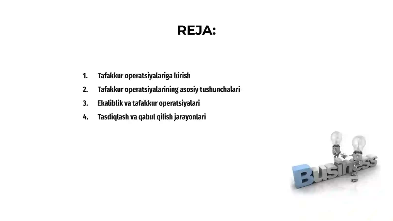 Tafakkur operatsiyalari 2