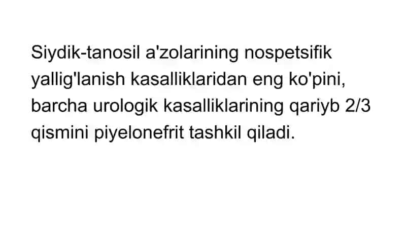 Siydik-tanosila'zolarining nospetsifik yallig'lanish kasalliklari 2