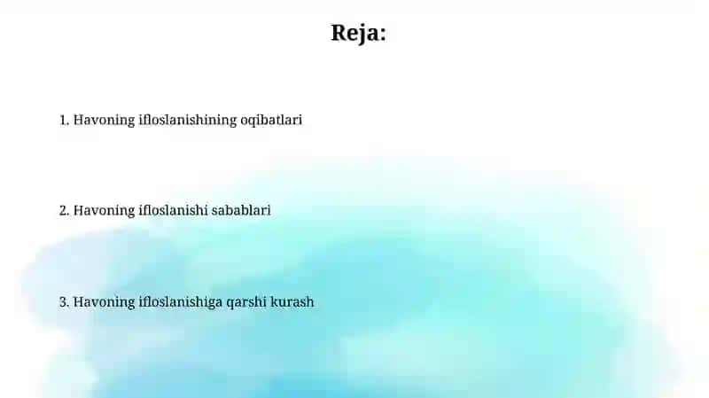 Havoning ifloslanishi 2