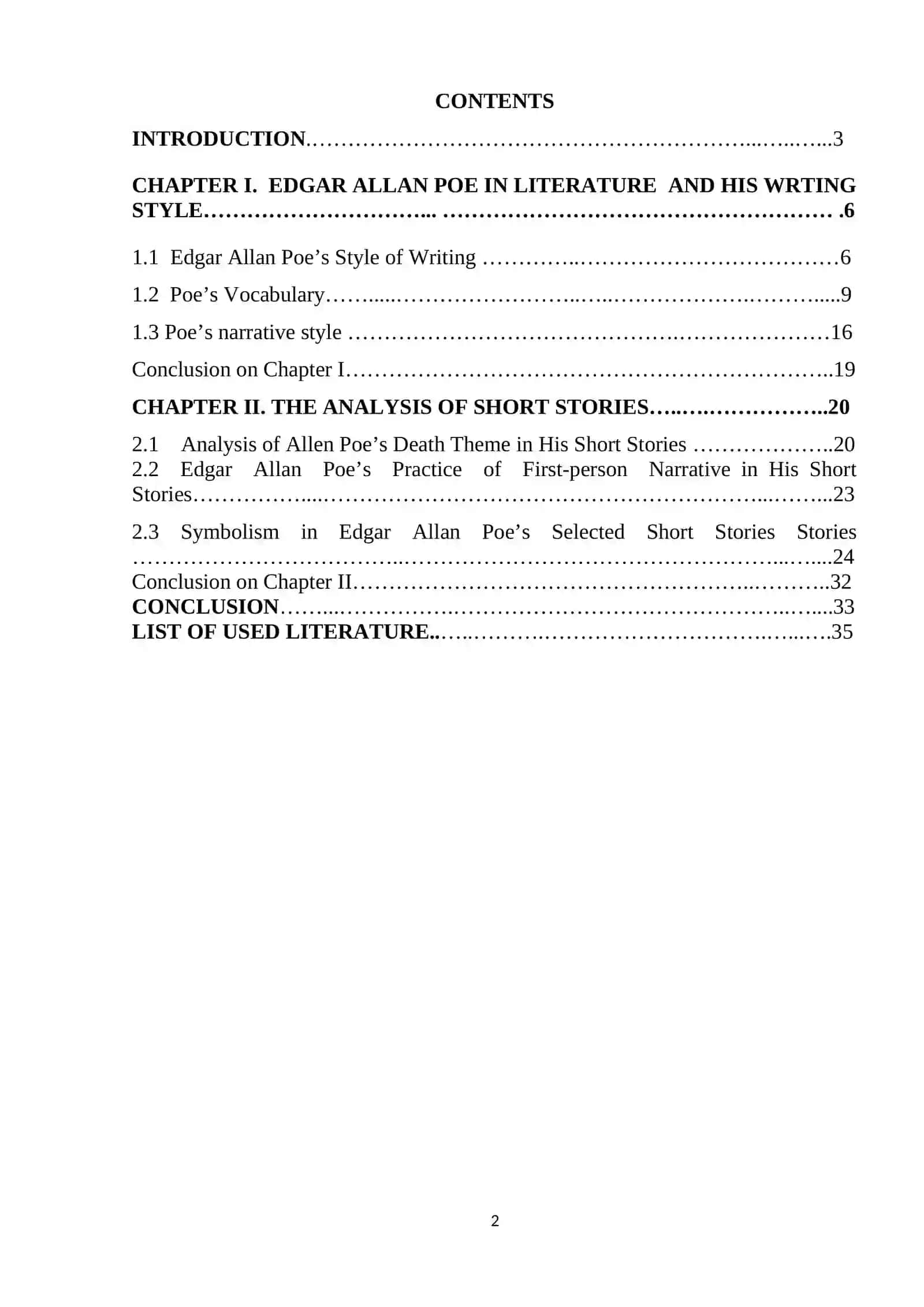 SOME DISTINCTIVE FEATURES OF SHORT STORIES OF EDGAR ALLAN POE 2