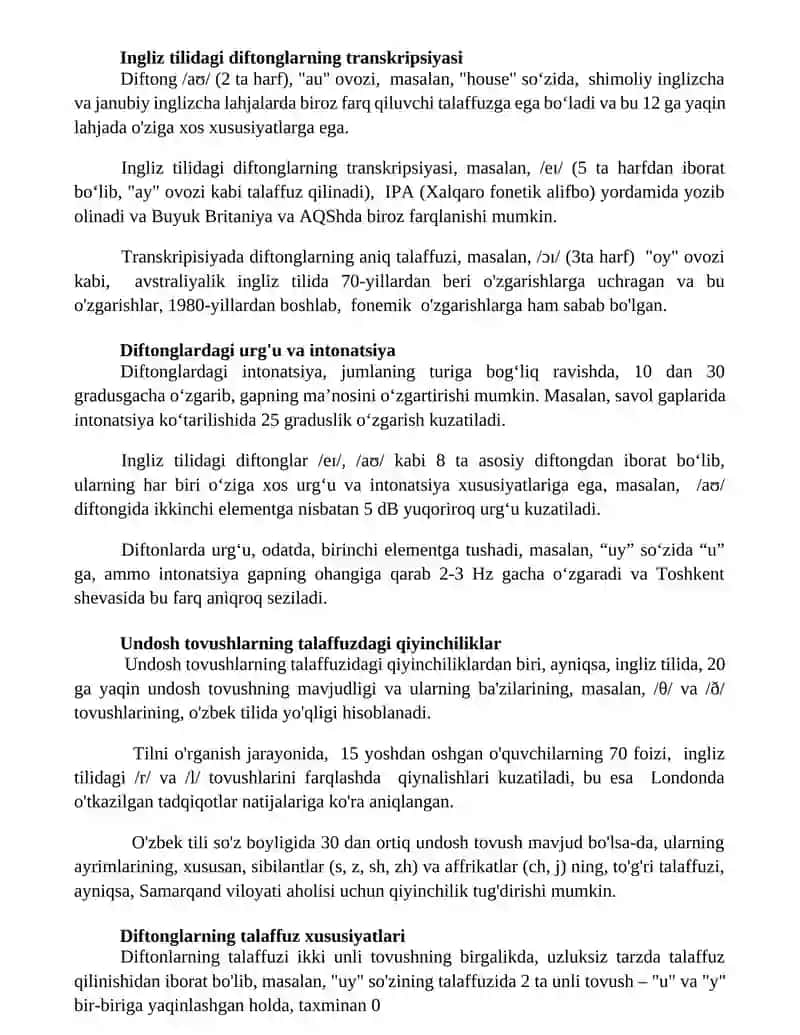 Undosh tovushlar talaffuzi 2
