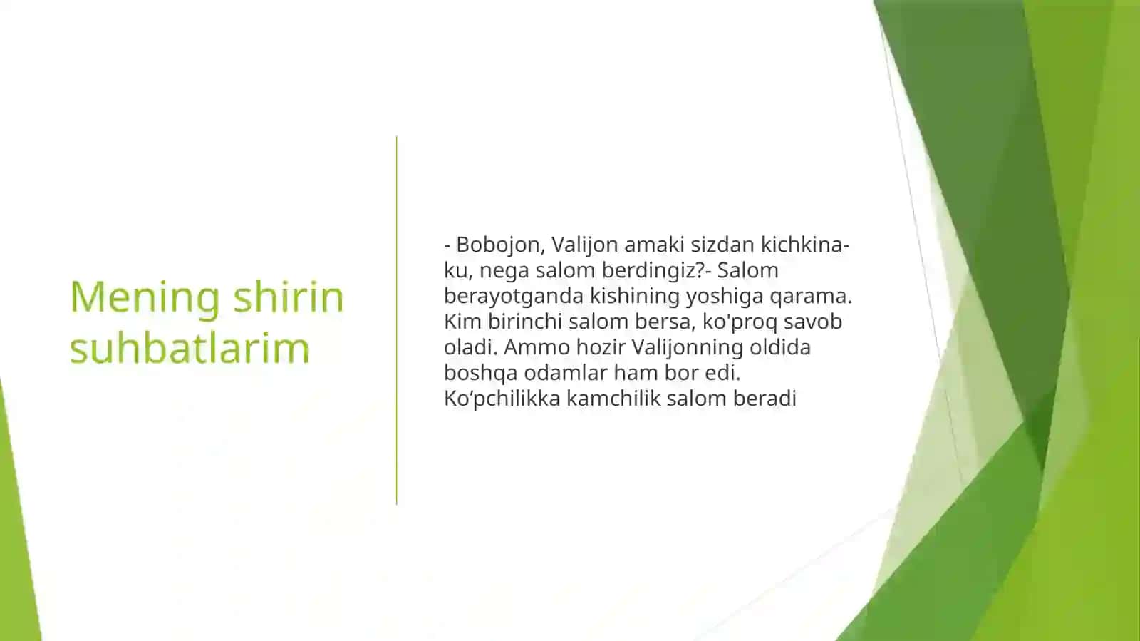 Mening shirin suhbatlarim 2