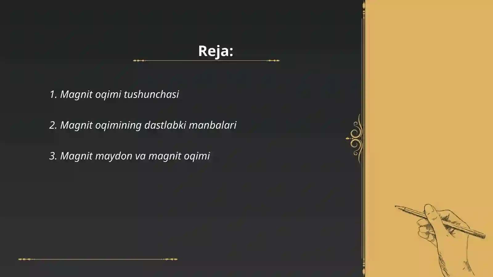 Magnit induktsiyasi oqimi va magnetiklar 2