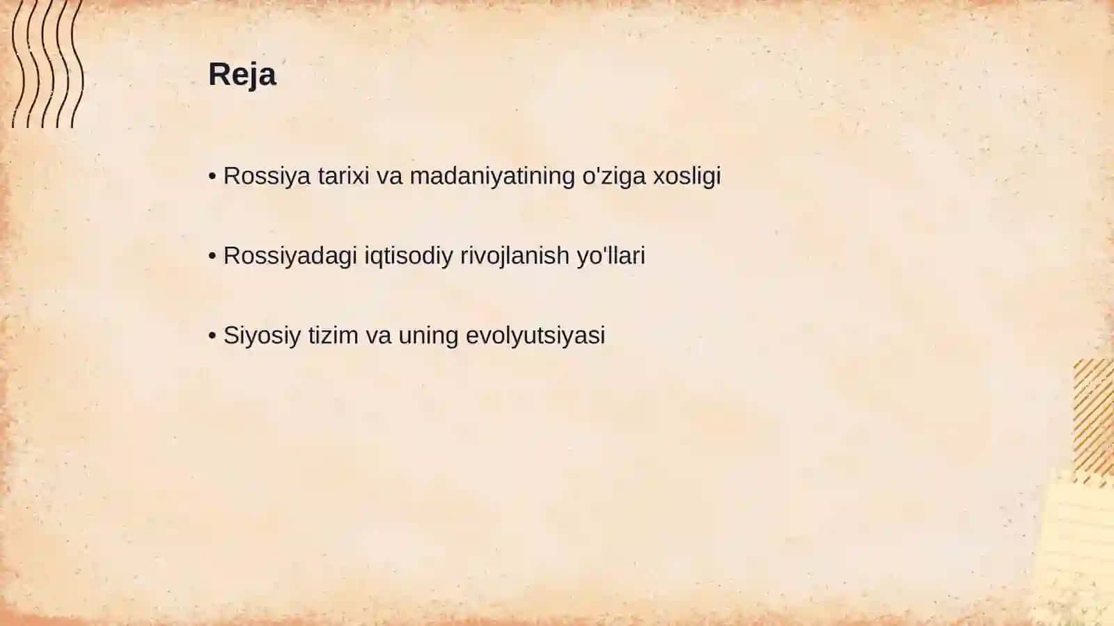Rossiyada taraqqiyotining ôzgacha yôli Jahon tarixi 2