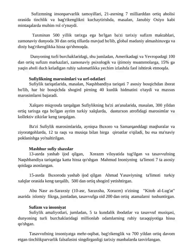 Tasavvuf tushunchasi va uning mohiyati 2