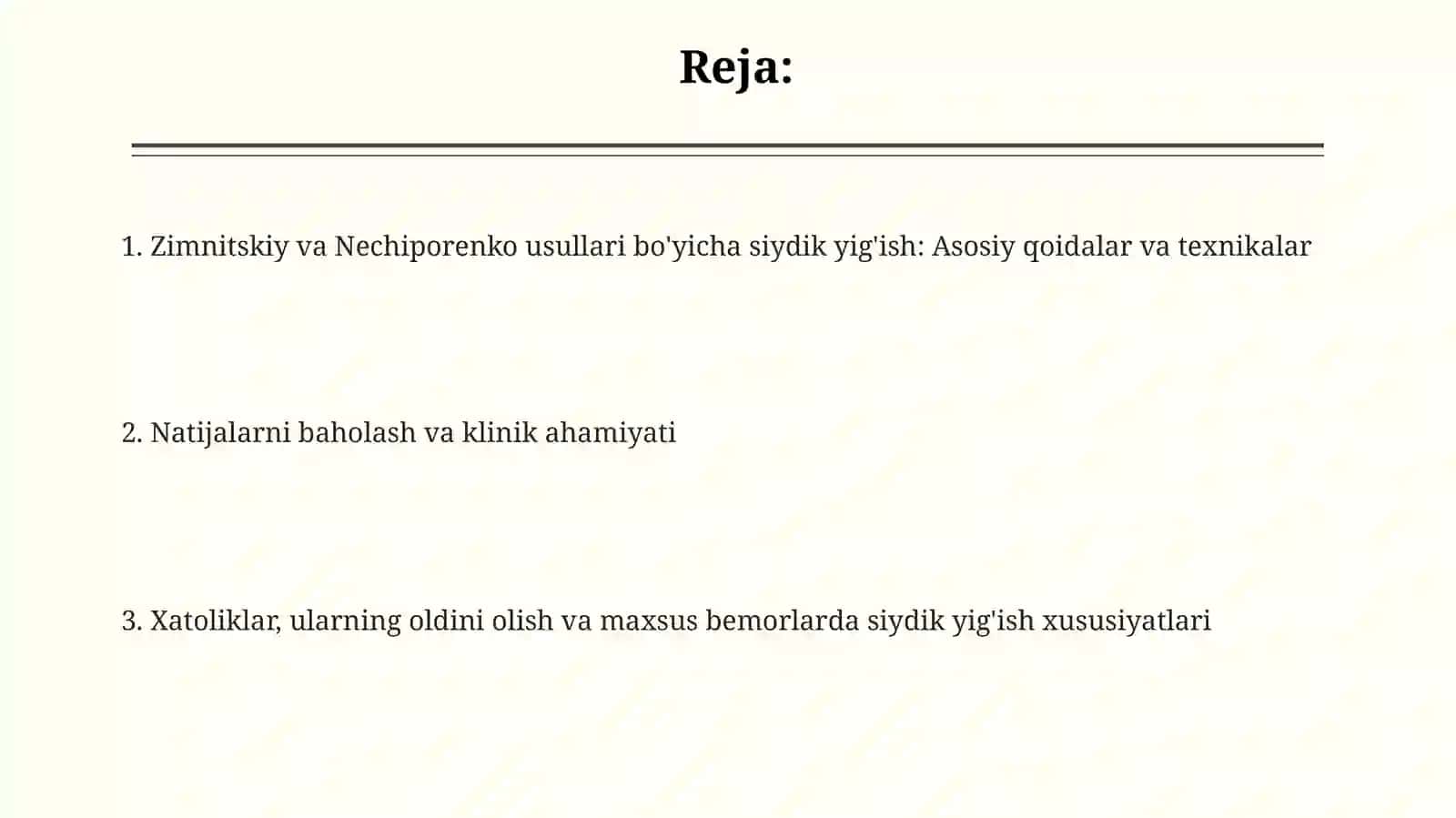 Zimnitskiy va Necheparenko usulidasiydikyig'ish 2