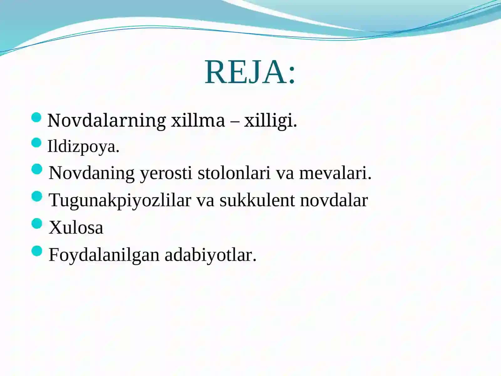 Novdalarning ixtisoslashishi va metamorfoz 2