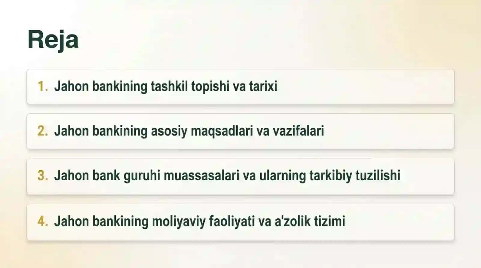 Jahon banki va uning Tarkibiy tuzilishi 2