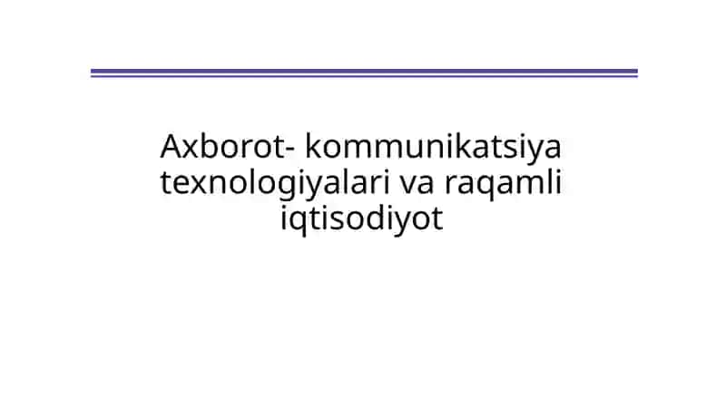 Axborot texnologiyalari 2