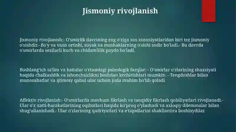 Ilk Va Yetuklik Davrining Psixologik Xususiyatlari 2