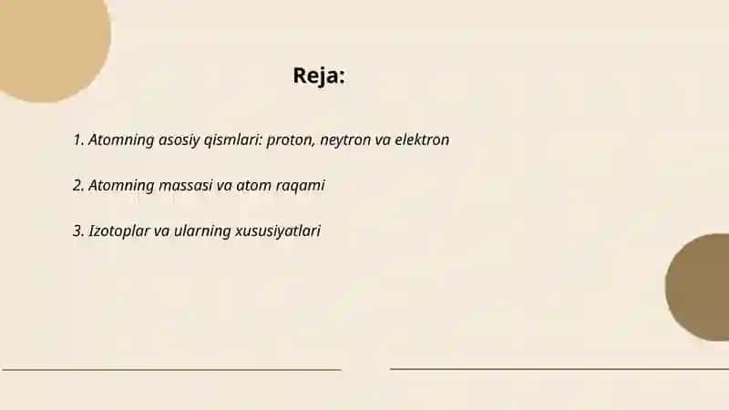 Atom tuzilishi va tarkibi 2