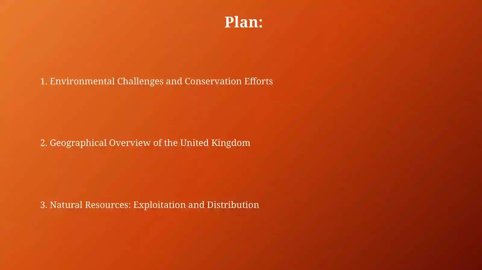 Geographical Overview of the United Kingdom 2