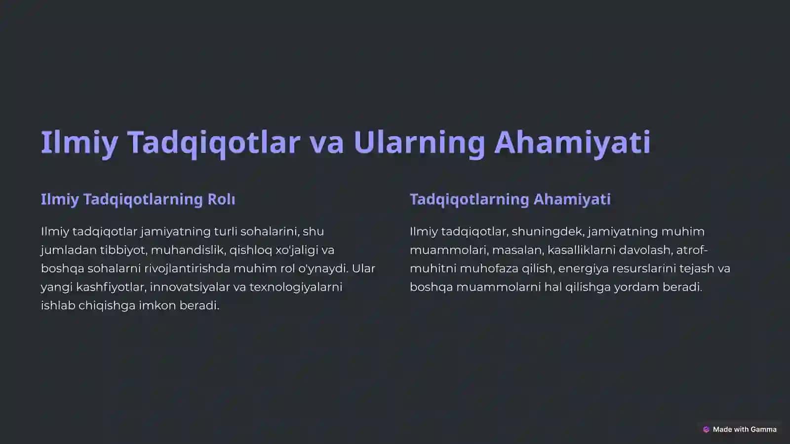 Ilmiy Tadqiqotlar va Ularning Ahamiyati 2