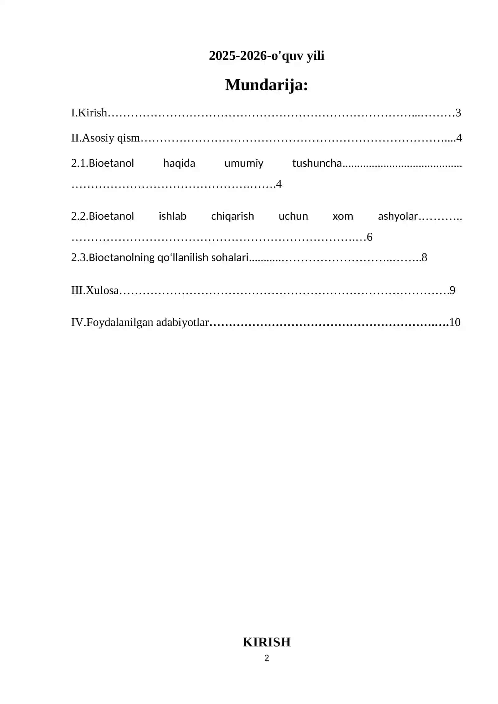 Bioetanol olish texnologiyasi 2