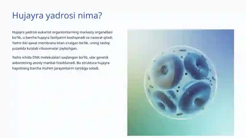 Hujayra yadrosi va irsiy axborot 2