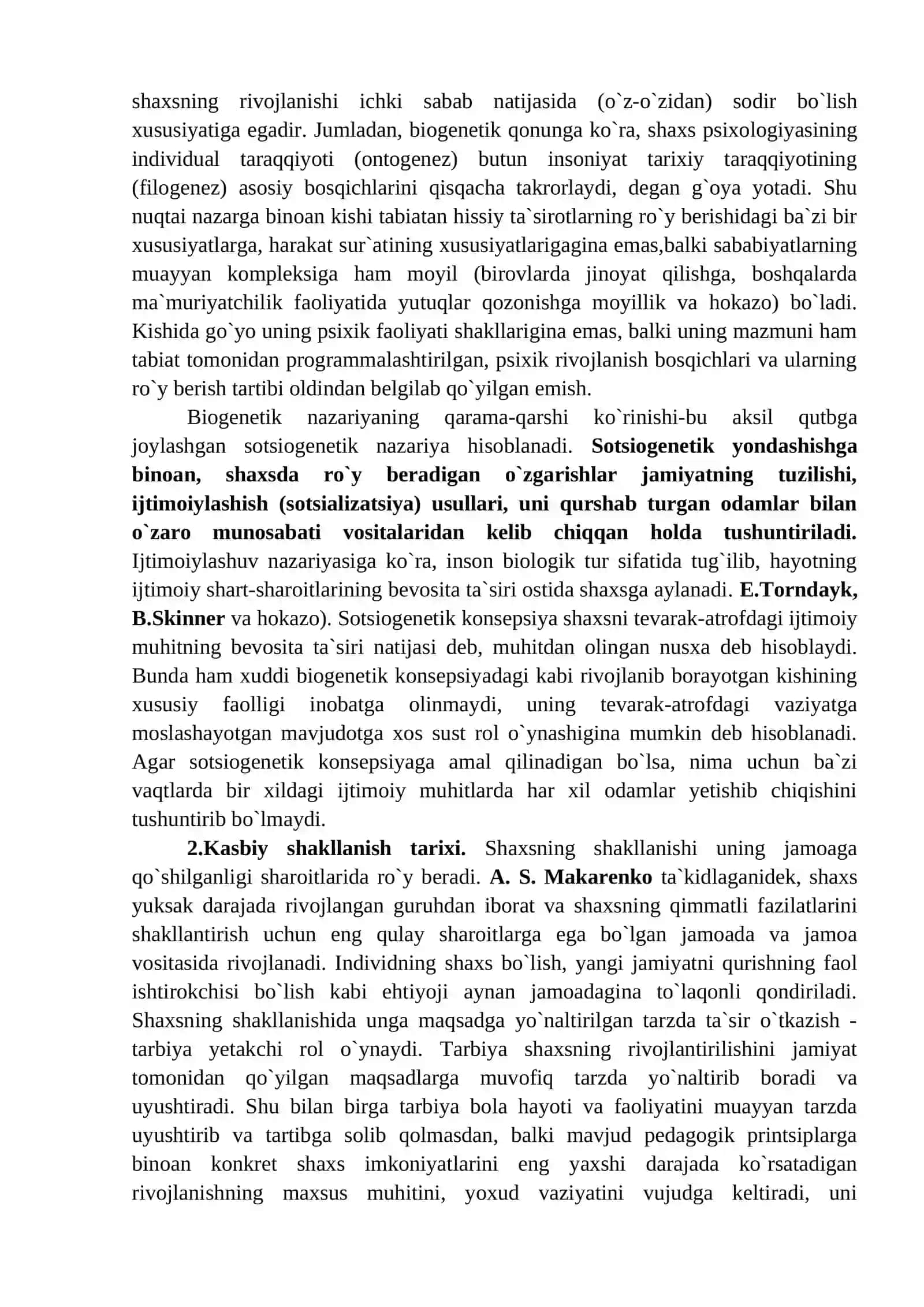 Shaxs psixologiyasi va kasbiy shakllanish 2