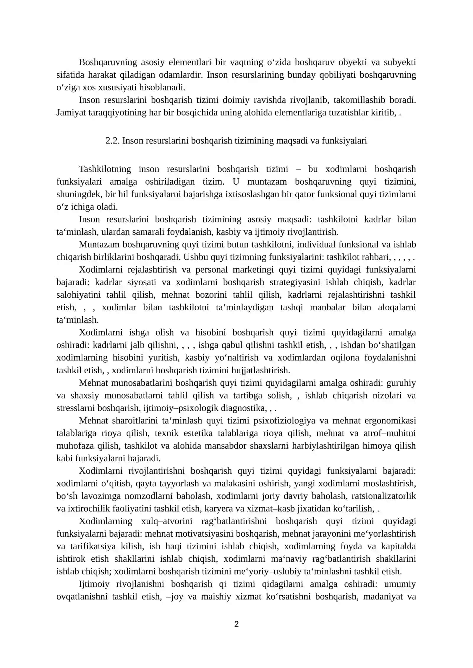 Inson resurslarini boshqarish tizimi 2