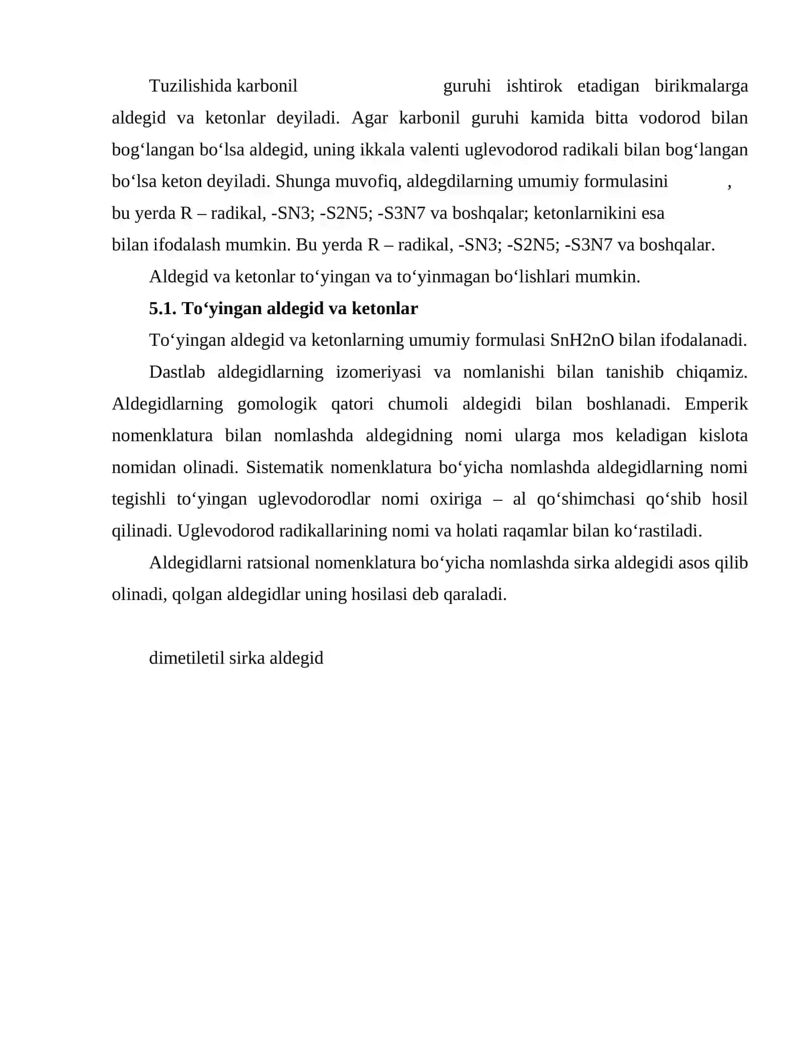 Aldegid va ketonlar 2
