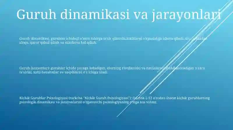 Kichik Guruhlar Psixologiyasi 2