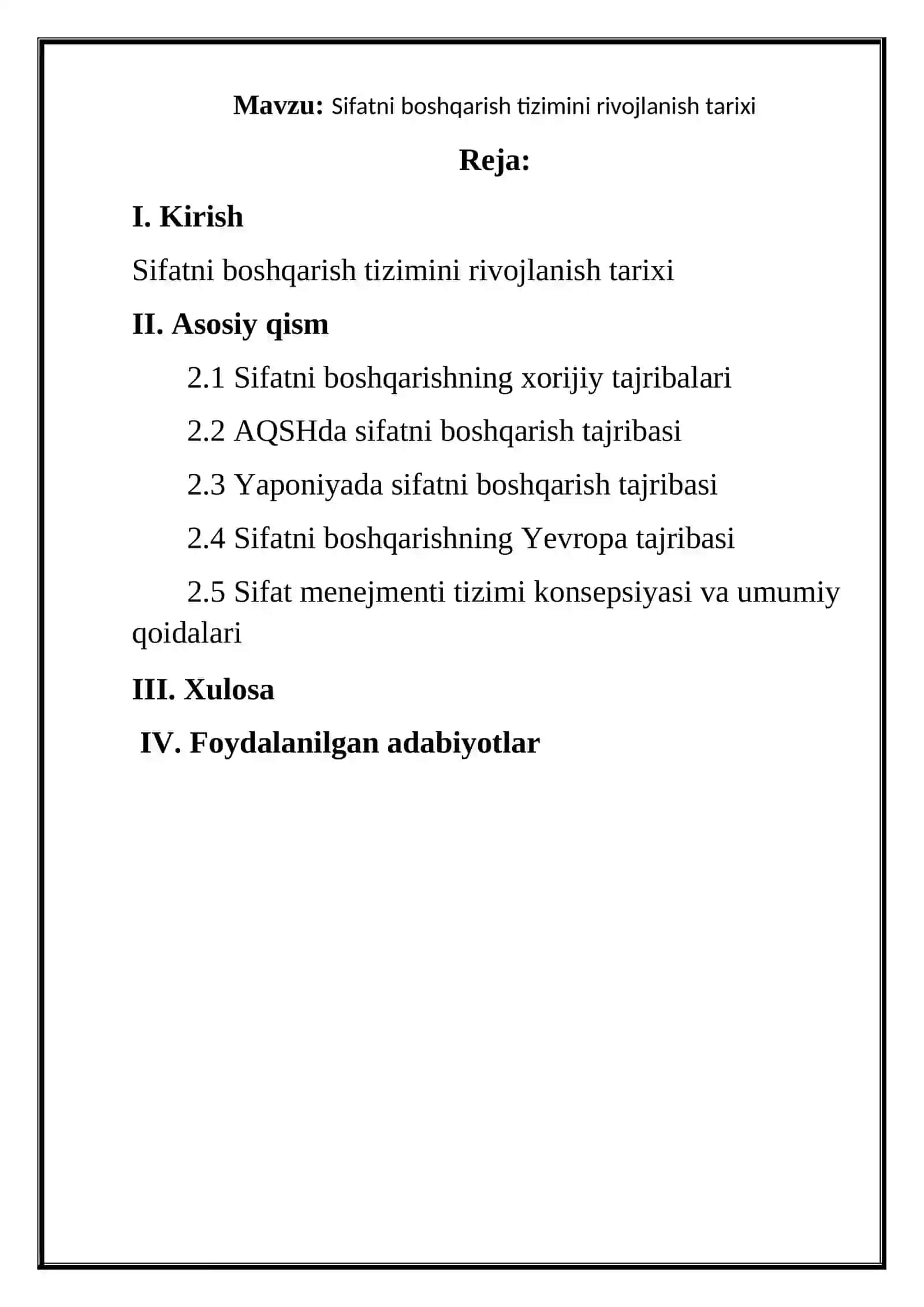Sifat menejment tizimi 2