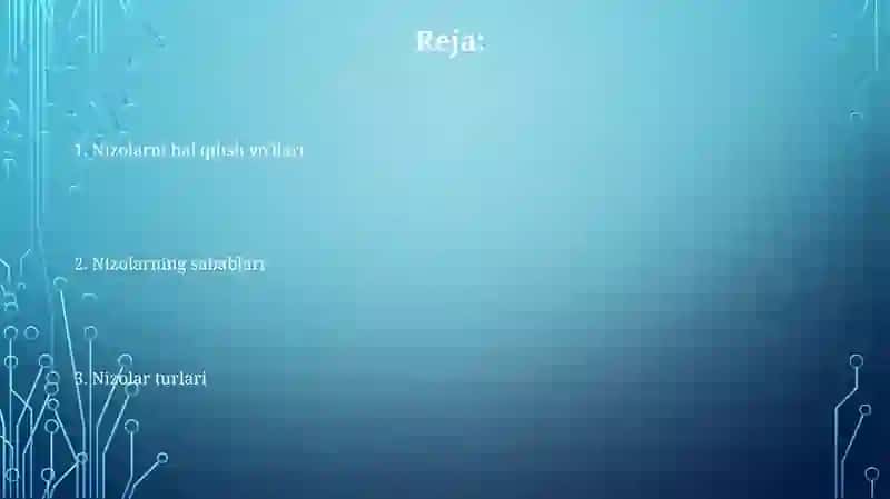 Nizolar va ularning kelib chiqish sabablari 2