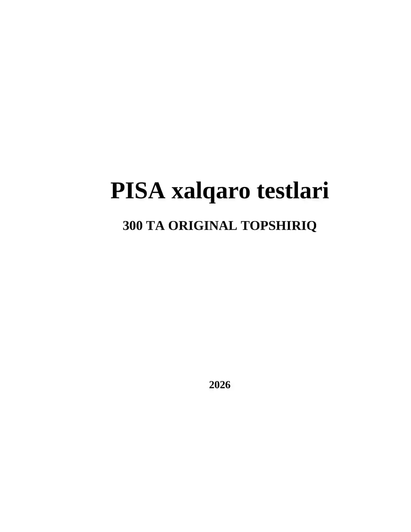 PISA xalqaro testlari 2