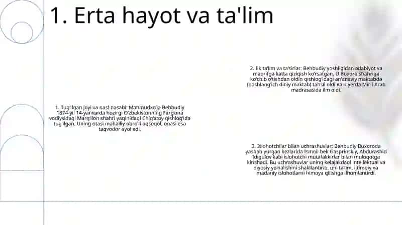 MahmudxoʻJa Behbudiy Hayoti 2