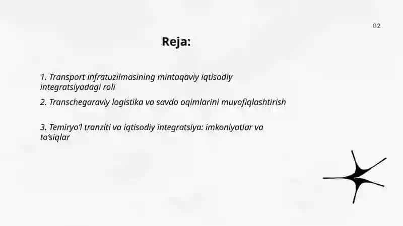 Transport sektori va iqtisodiy integratsiya jarayonlari 2