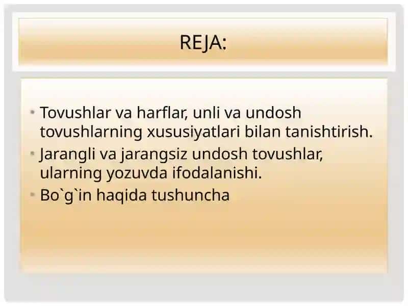 Undosh tovushlarnio`rgatish mashg`ulotlari 2