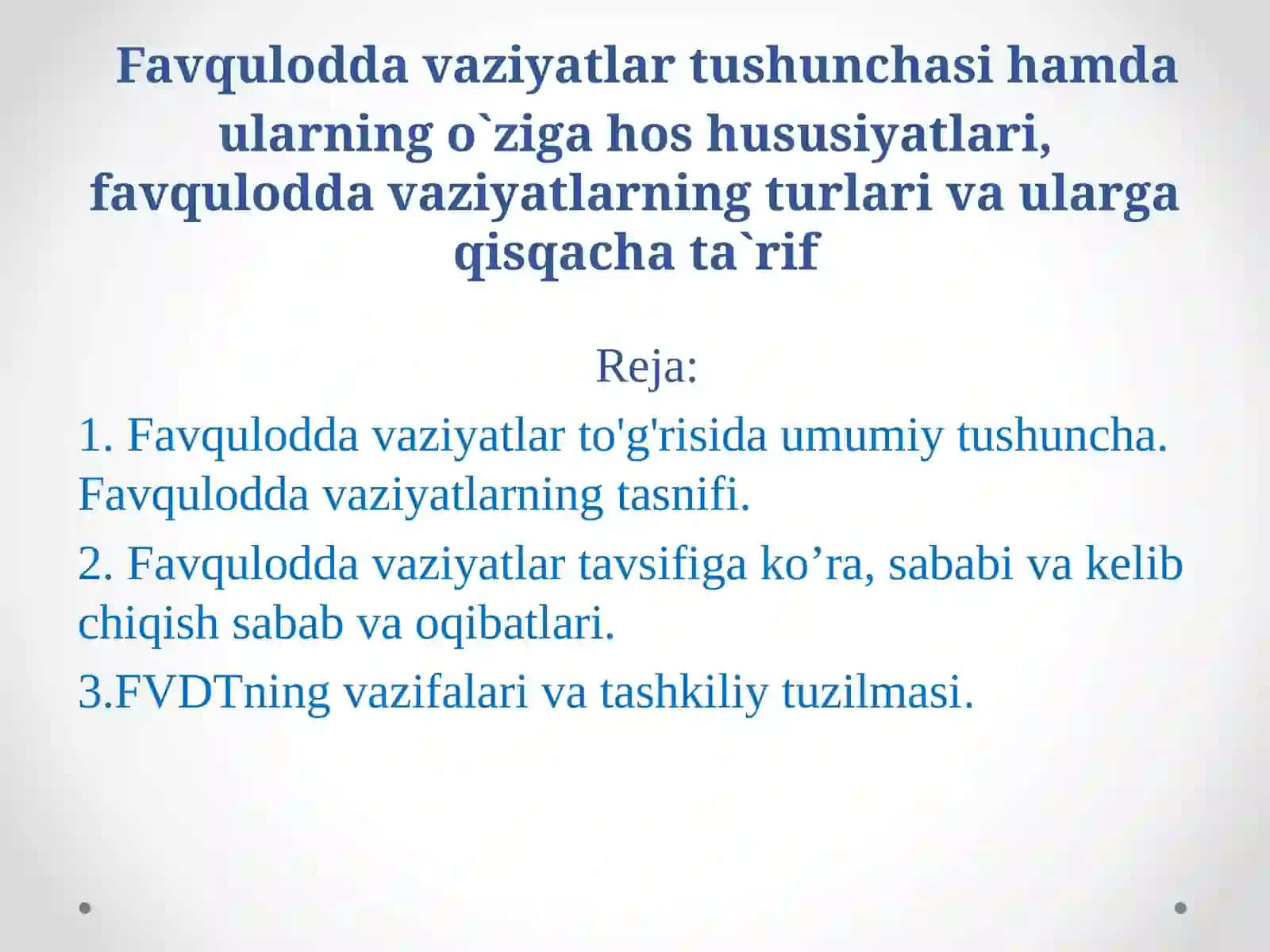 HAYOT FAOLIYATI XAVFSIZLIGI 2