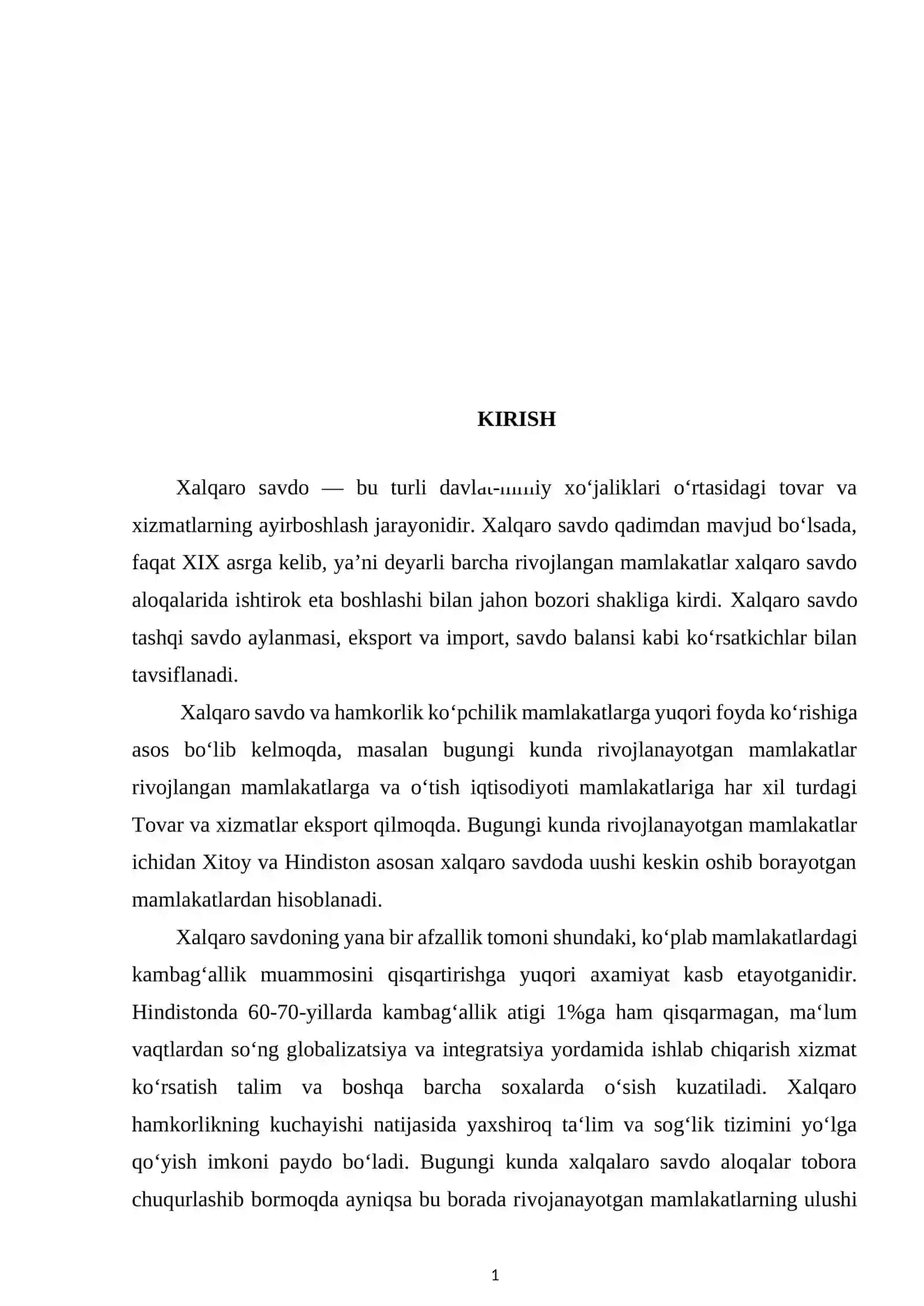 XALQARO SAVDO NAZARIYALARI 2