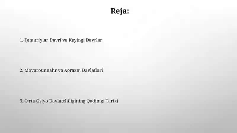 O'zbekiston hududida Oʻrta asr davri davlatchiligi tarixi 2