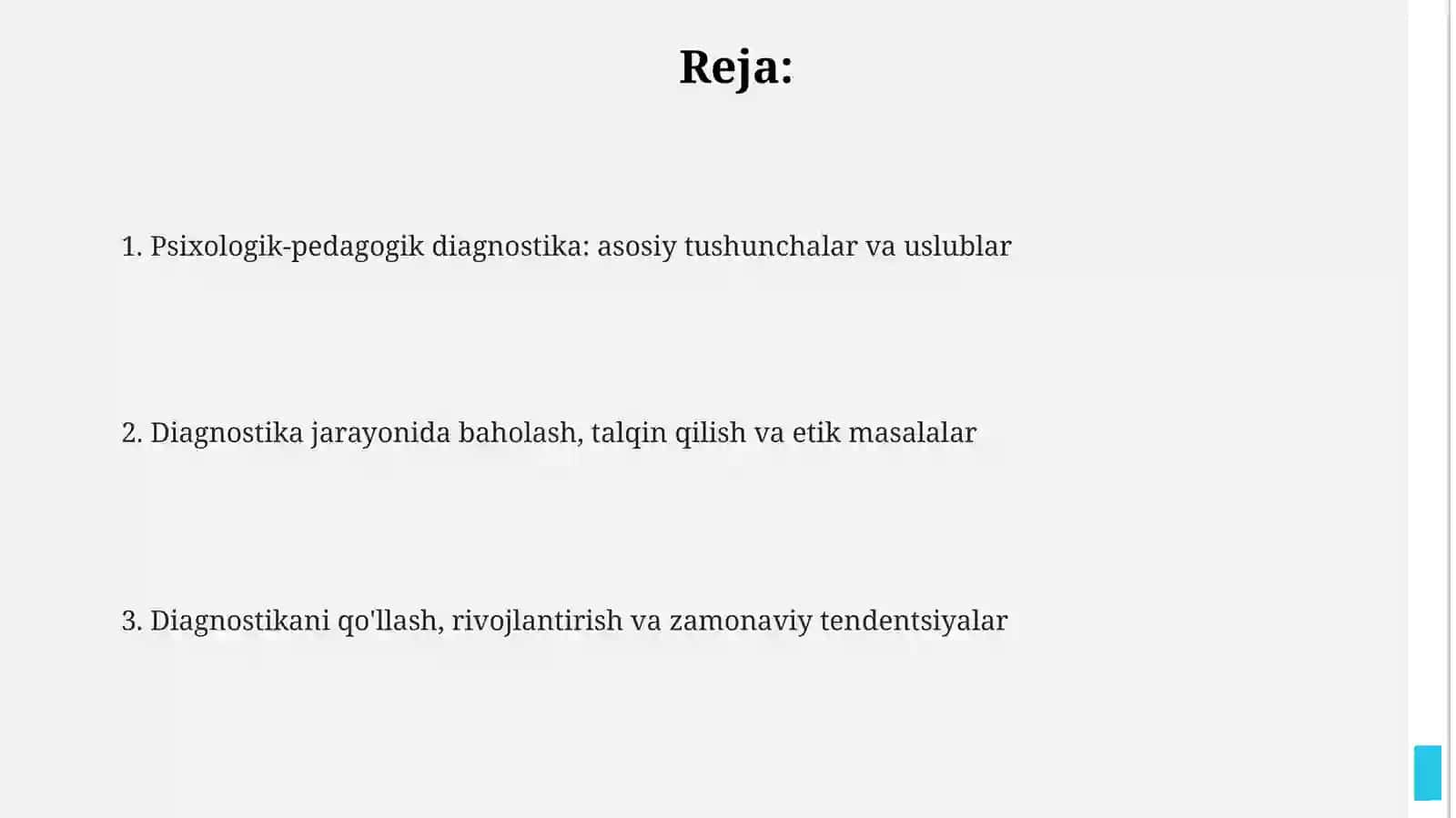 Psixologik va pedagogik diagnostika 2