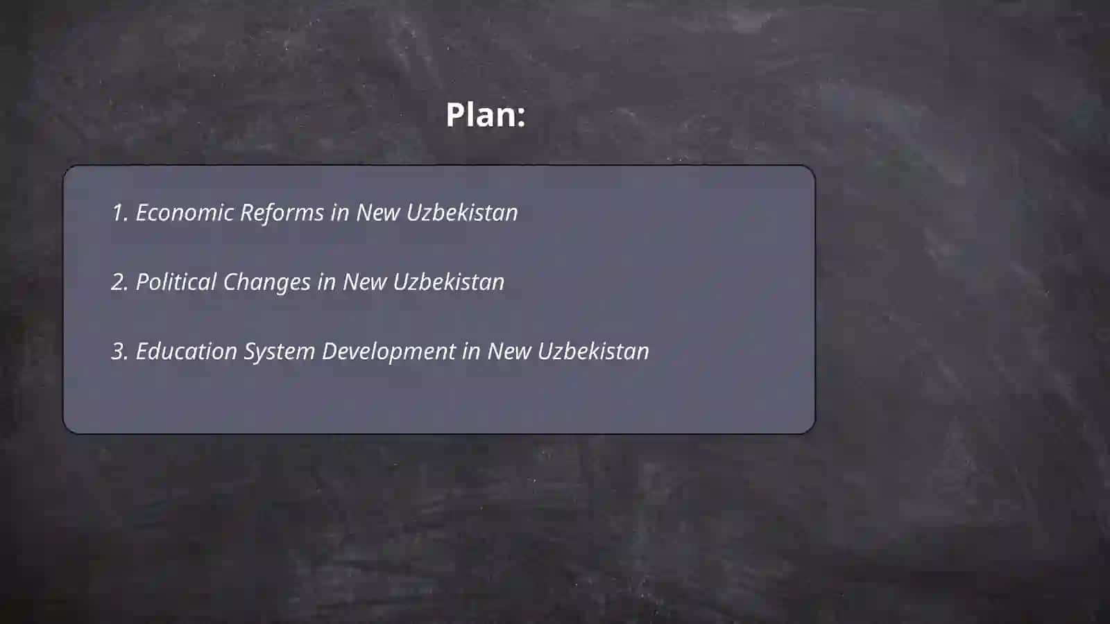 Economic Reforms in New Uzbekistan 2