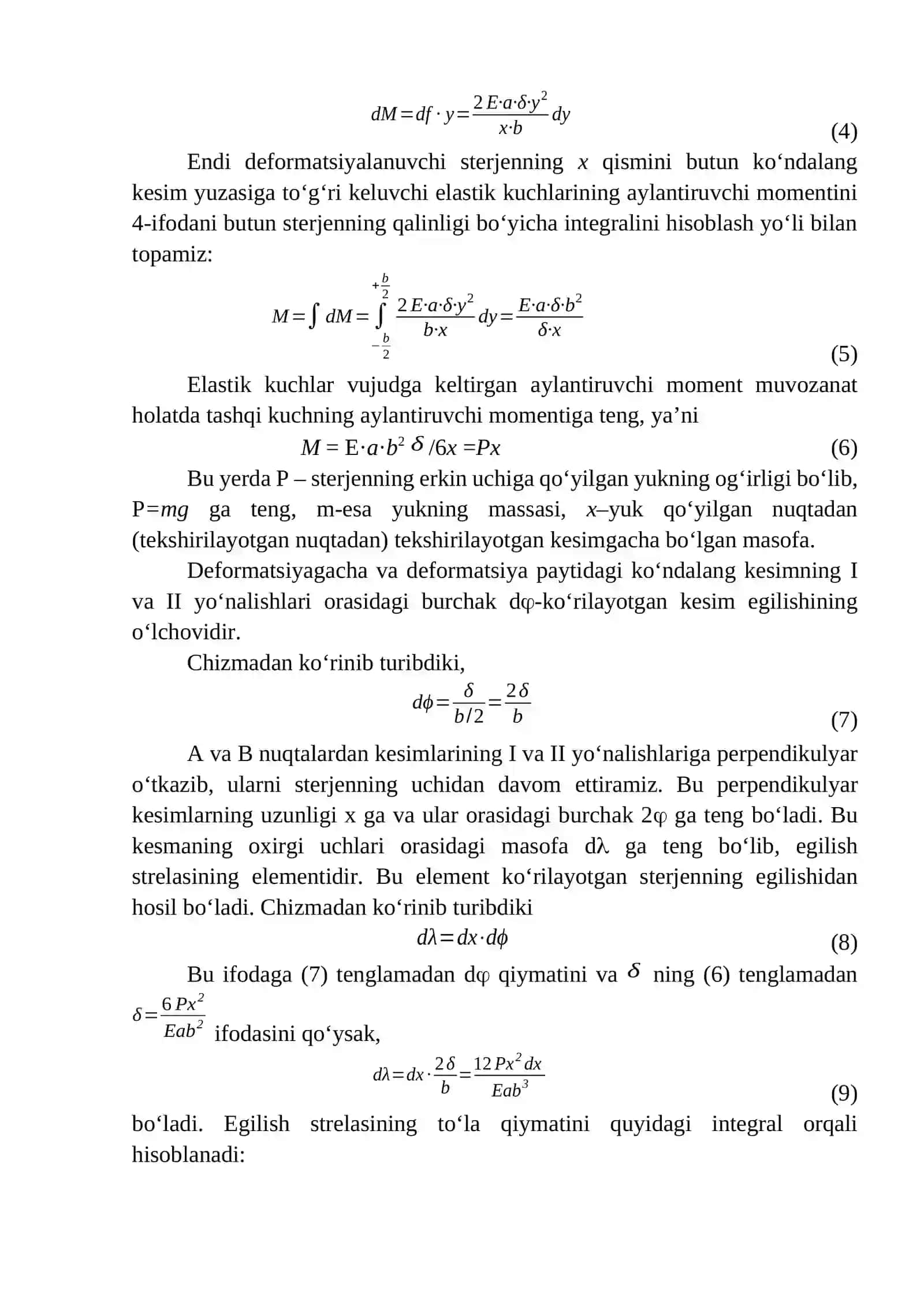 Elastiklik modulini egilishdan aniqlash 2