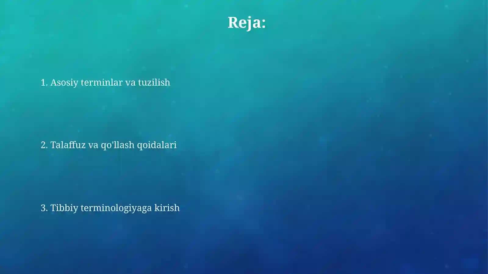 Tibbiy terminologiyaga kirish 2