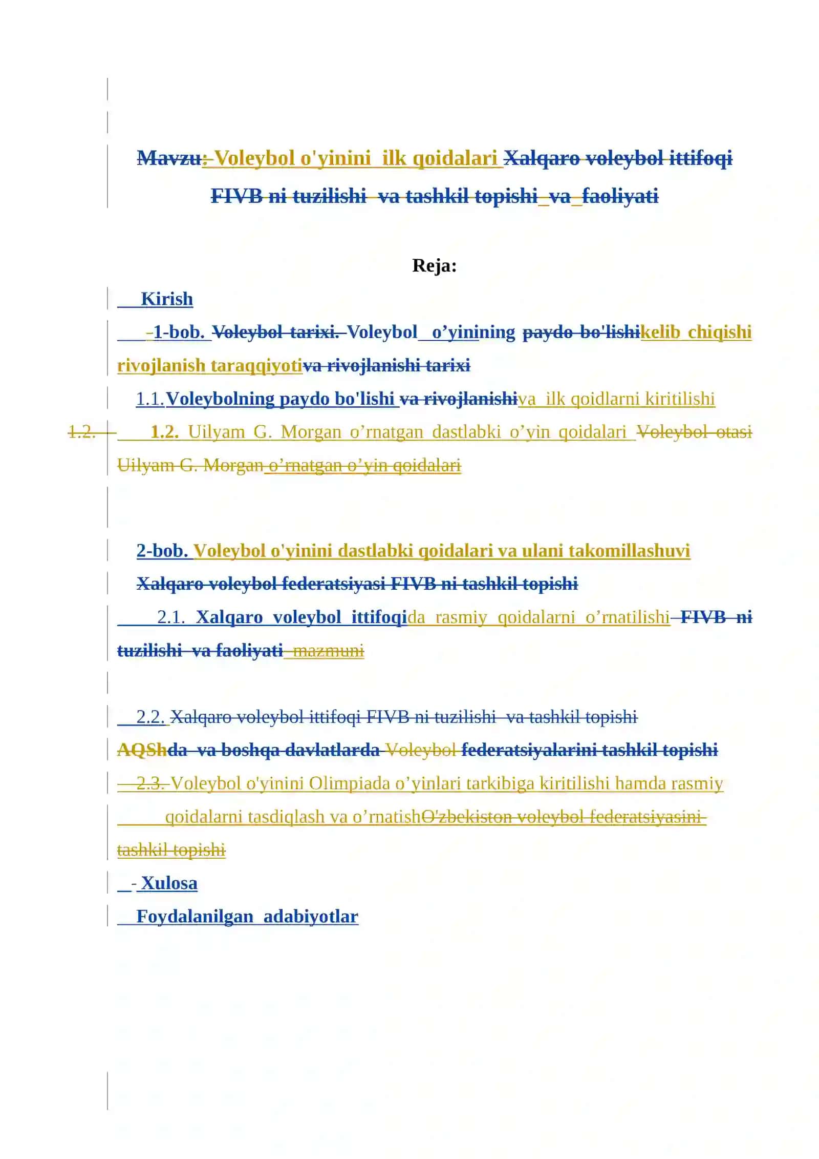 Voleybol o'yinini ilk qoidalari 2