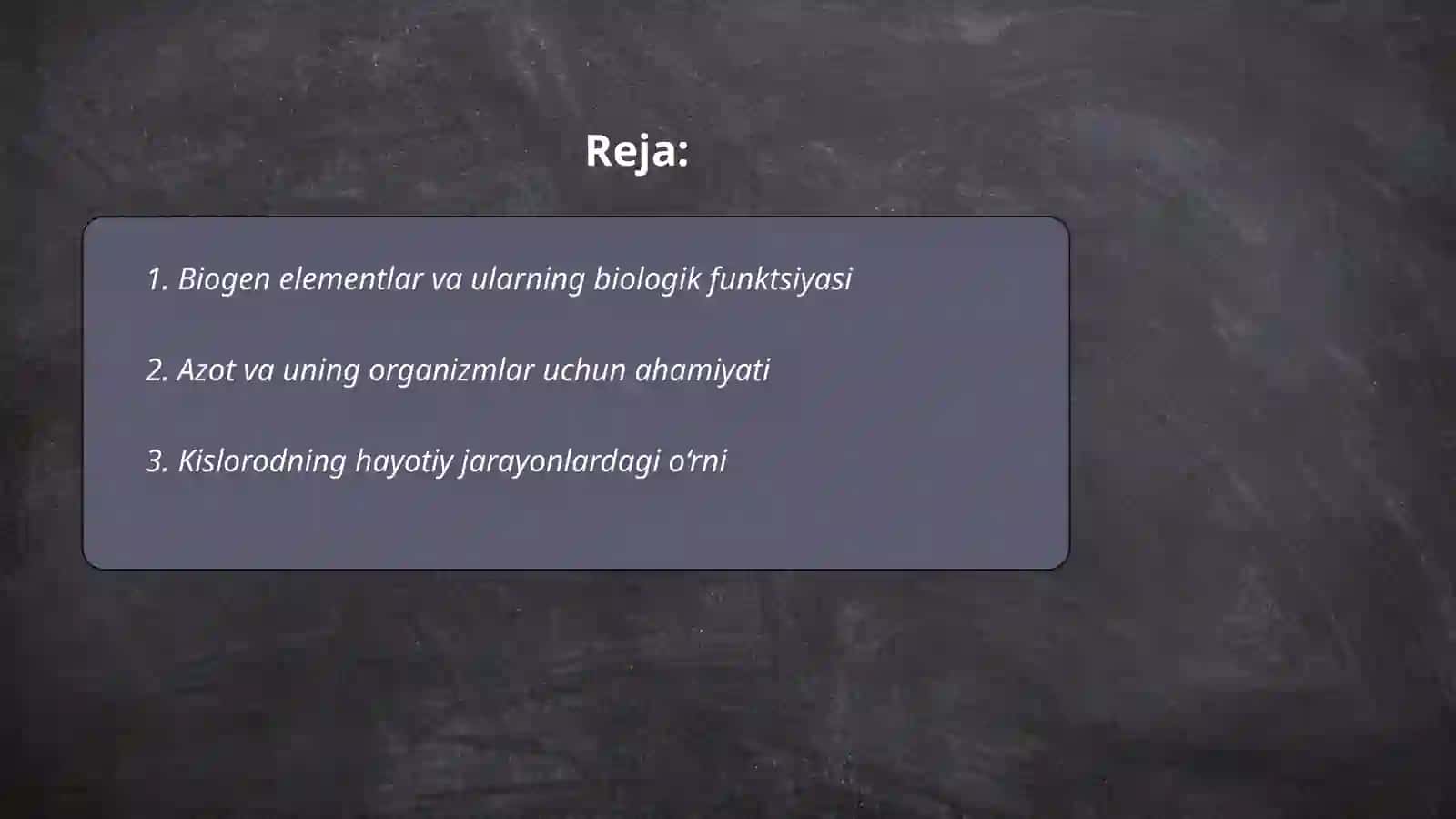 Biogen elementlar va ularning ahamiyati 2