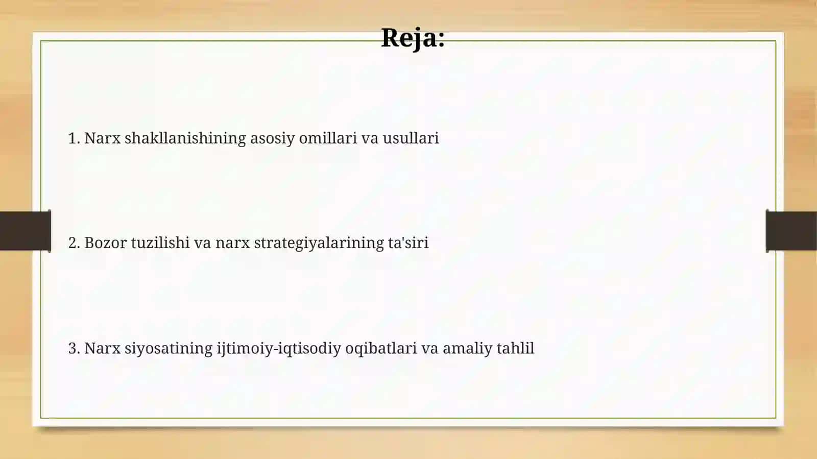 Narx shakllanishining asosiy omillari va usullari 2