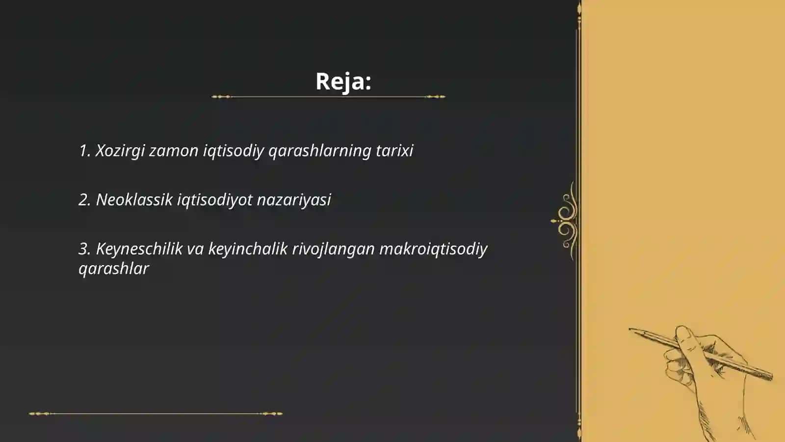 Xozirgi zamon iqtisodiy qarashlari evolyutsiyasi 2