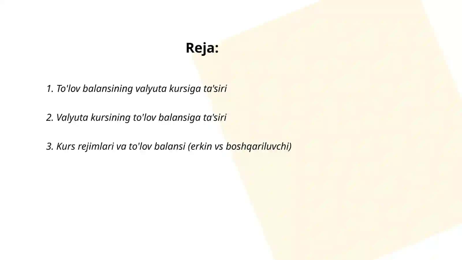 To'lov balansi valyuta kursi 2