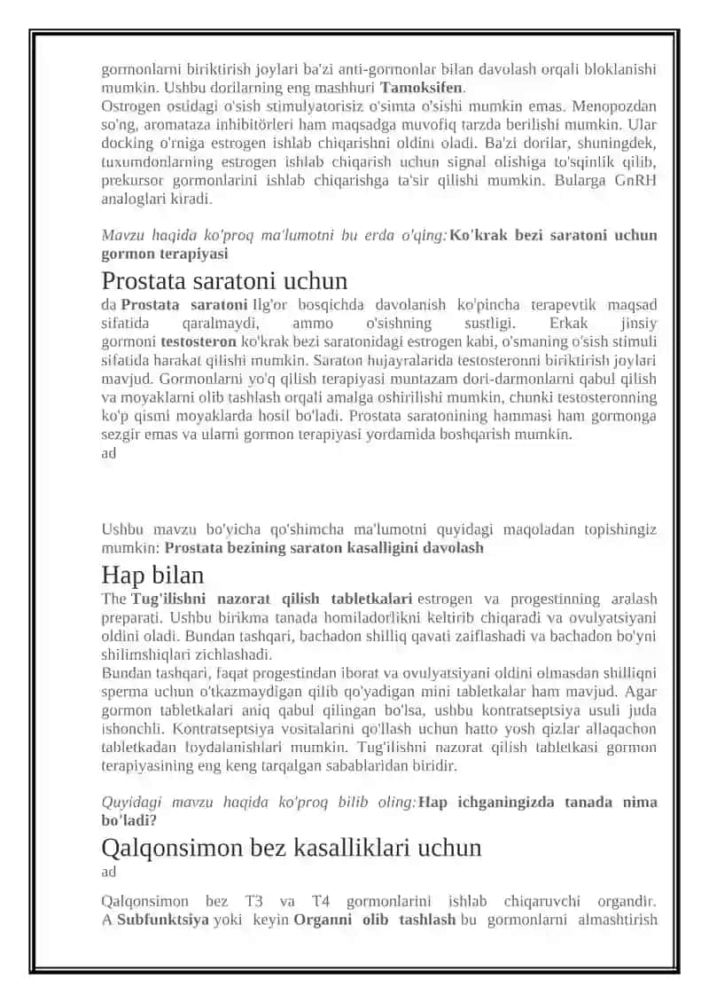 Gormon preparatlari haqida 2