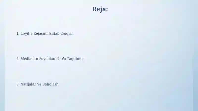 Oʻz mediyaloyhasini ishlab chiqish va taqdim etish 2