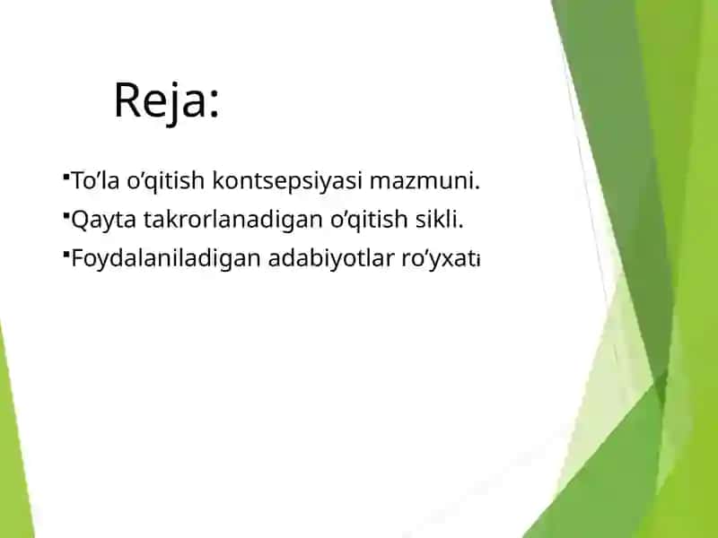 To’la o’zlashtirish konsepsiyasi 2
