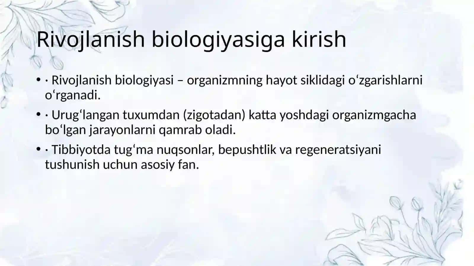Tibbiy biologiya. Umumiy genetika 2